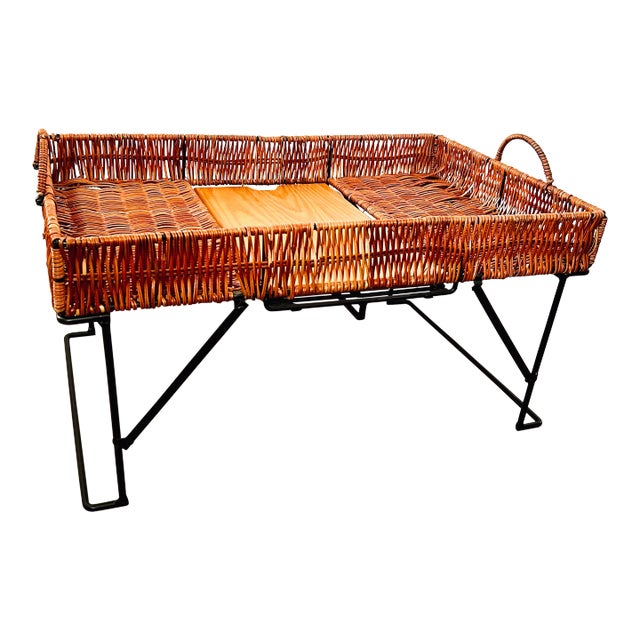 Raised Basket Tray With Wooden Board For Sale