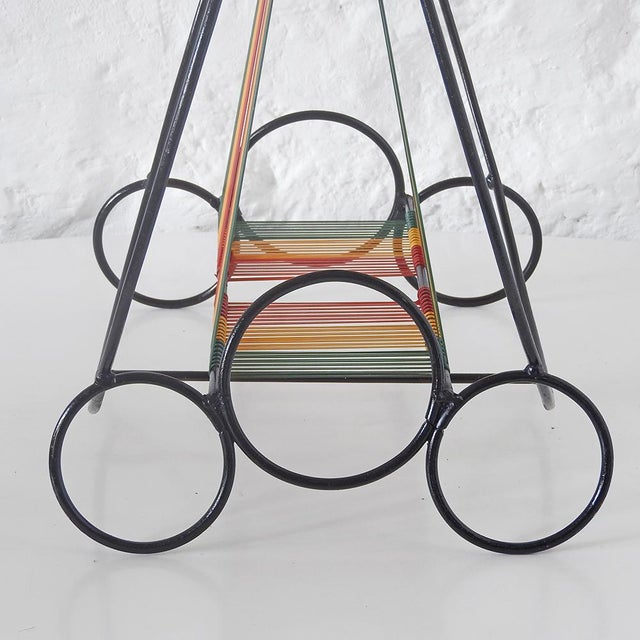 Black Mid-Century Modern French Vinyl Record Stand, 1960 For Sale - Image 8 of 11