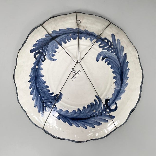 Mid-Century Modern Italian Majolica Plate by Alba Docilia Albisola, 1950s For Sale - Image 4 of 10