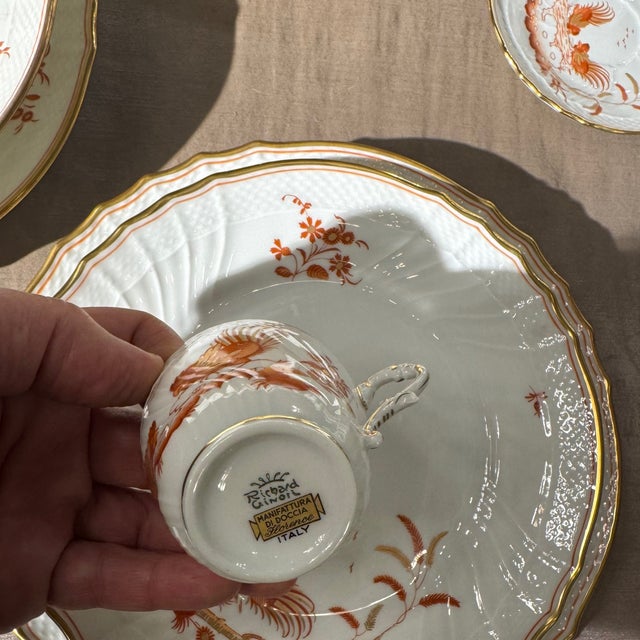 Vintage Galli Rossi Roosters Porcelain Dinner Service by Richard Ginori, 1960s, Set of 86 For Sale - Image 10 of 16