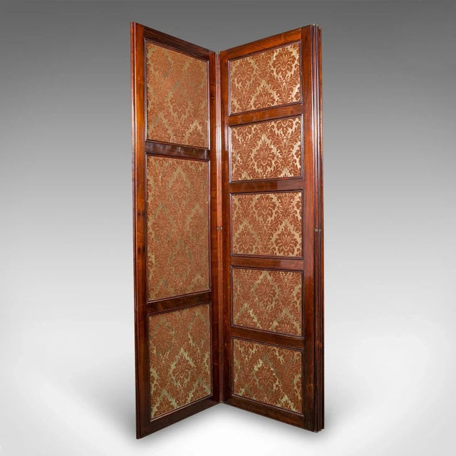 Early 19th Century Large Antique 4-Panel Privacy Screen, English Room Divider, Needlepoint, Regency For Sale - Image 5 of 11