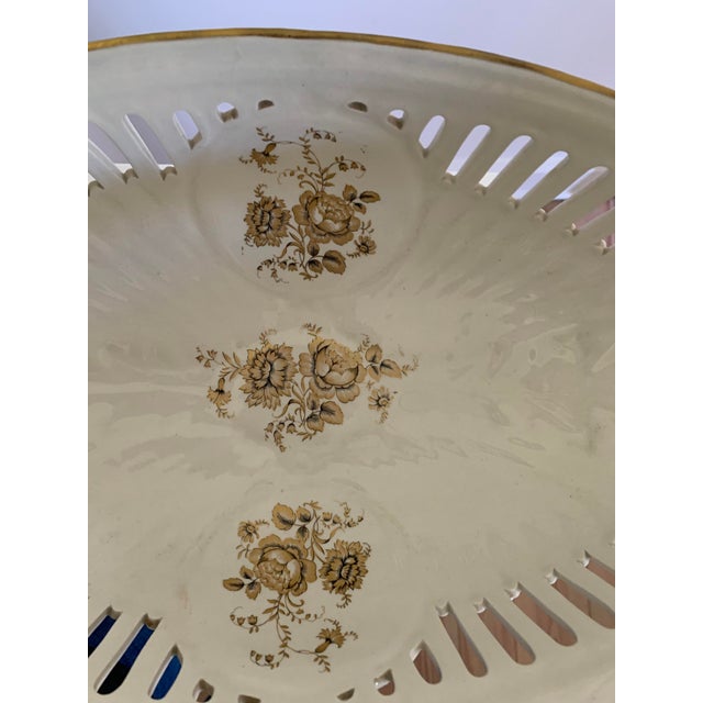 1980s 1980s Large Pierced Compote Pedestal Dish For Sale - Image 5 of 7
