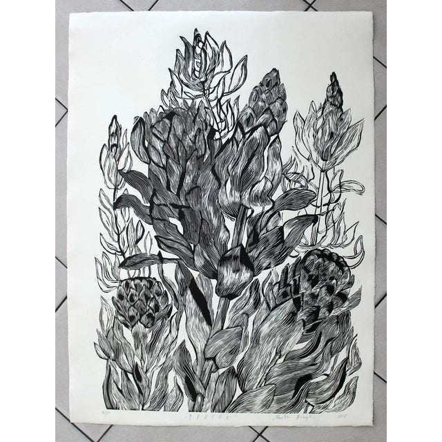 Marta Bozyk, Protea (Flower), 2018, Linocut For Sale - Image 4 of 5