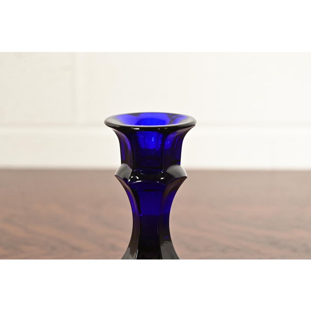 Elsa Peretti for Tiffany & Co. Cobalt Blue Murano Glass Candlesticks, Pair For Sale In South Bend - Image 6 of 10