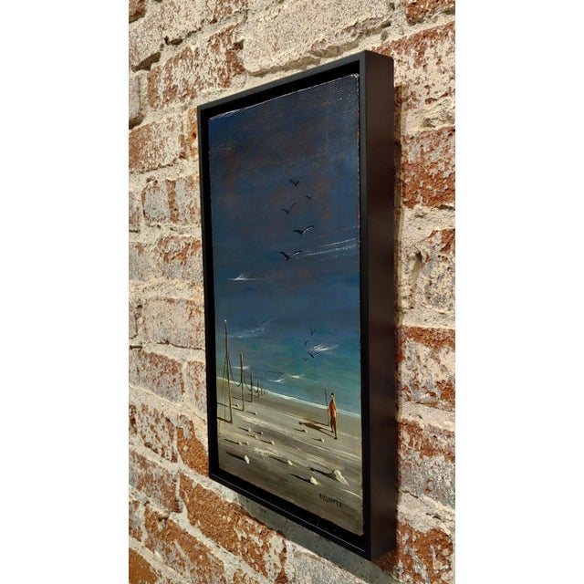 Blue R. Klopfer - Man on a Surreal Winter Beach - Oil Painting For Sale - Image 8 of 10