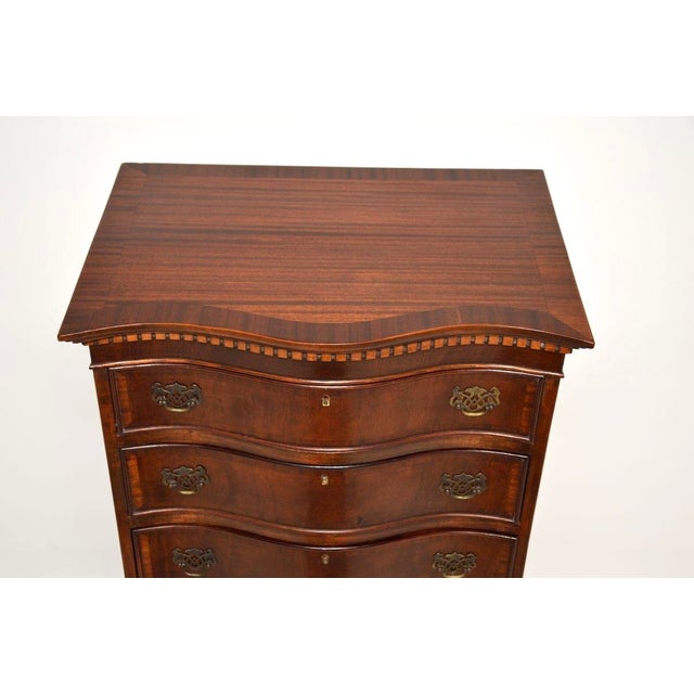 Antique Georgian Style Serpentine Chest of Drawers, 1900 For Sale - Image 9 of 14