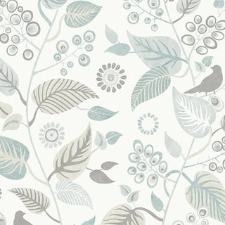 Boråstapeter Leaf Rhapsody Wallpaper In Slate For Sale