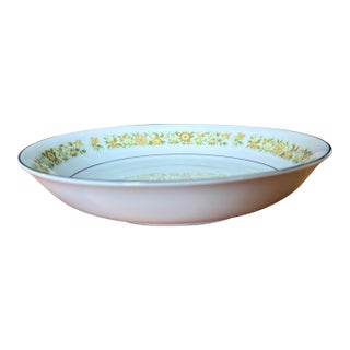 Vintage Towne House “Spring 3094” Soup Bowls With Yellow Floral Band & Silver Trim, Sold Individually For Sale