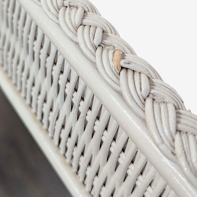 Wicker Floor Mirror For Sale - Image 4 of 6