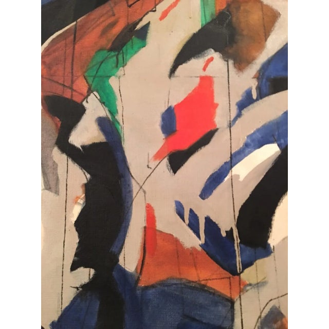 Paint 1970s Alec Murphy Modern Colorful Abstract Painting For Sale - Image 7 of 10
