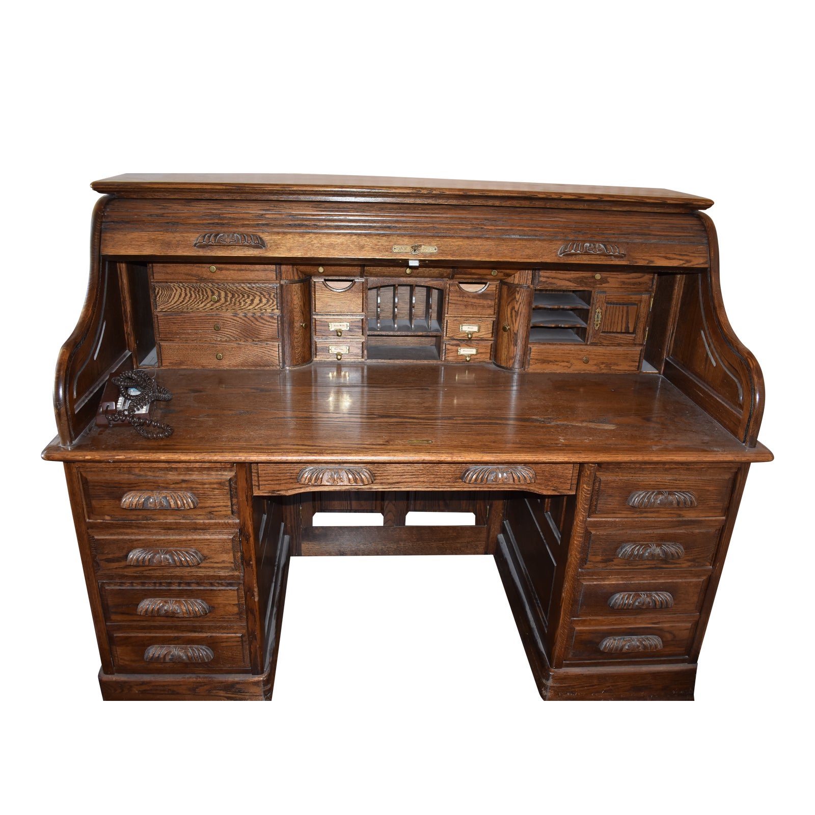 Traditional Oak Crest Manufacturing Rolltop Desk Chairish