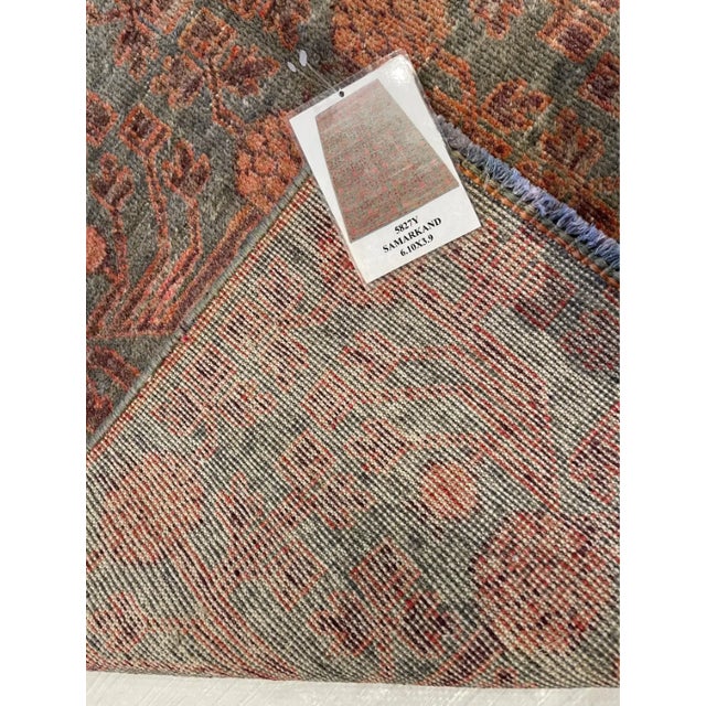 Traditional Antique Botanical Design Khotan Samarkand Rug For Sale - Image 3 of 4
