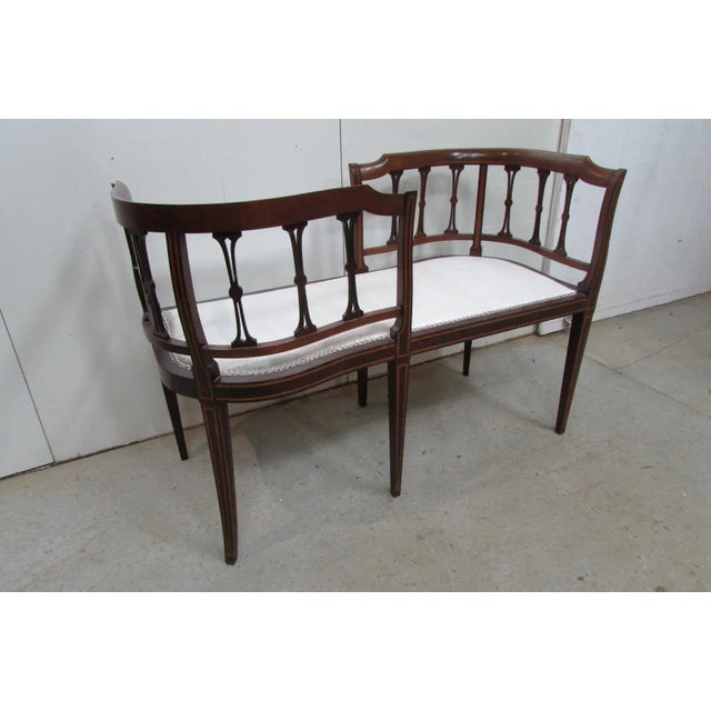 Antique Art Nouveau Mahogany Chaise Lounge For Sale - Image 3 of 9