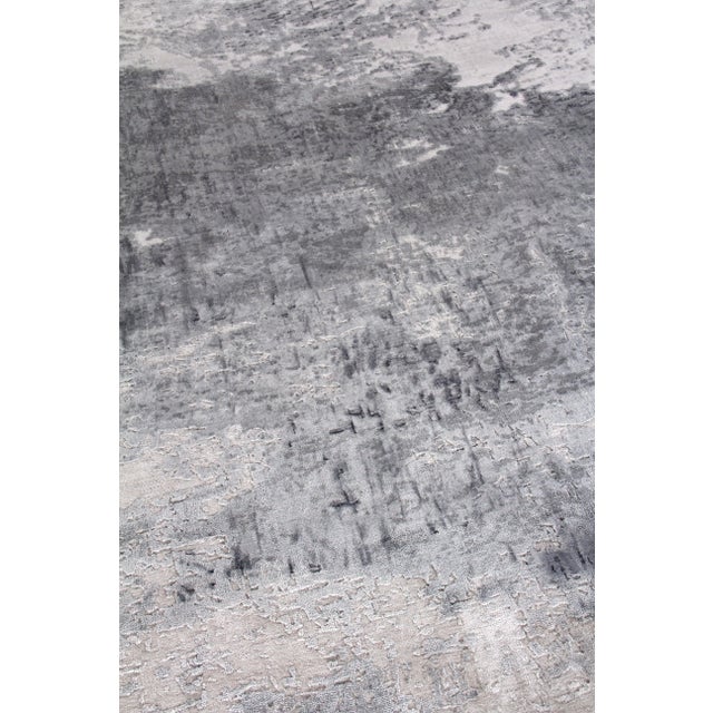 Not Yet Made - Made To Order Newport Hand loom Bamboo/Silk Dark Gray/Multi Rug-9'x12" For Sale - Image 5 of 7