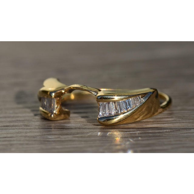 1980s The Maury: Ladies 14K Diamond Sleeve Style Band For Sale - Image 5 of 11