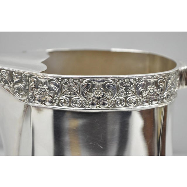 Mid 20th Century Vintage Oneida Coronation Community Silver Plated Water Pitcher With Handle For Sale - Image 5 of 15