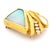 1970s Vintage American Studio 22k Gold Opal Diamond Modernist Brooch For Sale - Image 5 of 14