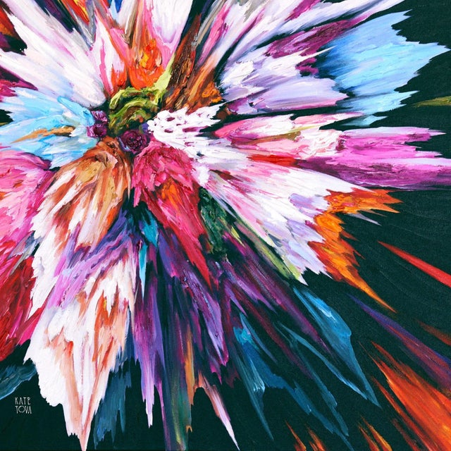 2020s Colorful Abstract "Sausalito Glitch" Original Artwork by Kate Tova For Sale - Image 5 of 9