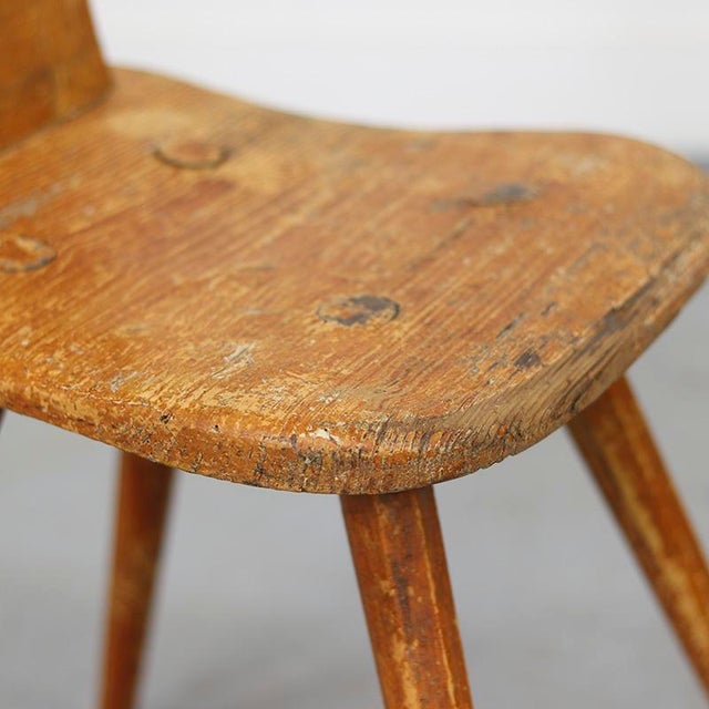 Primitive Rustic Farmhouse Wabi Sabi Mountain Chair, 1800s For Sale - Image 6 of 10