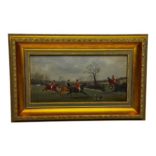 Victorian Oil Painting C1880 Full Cry (The Berkeley Hunt) by Charles Faulkner For Sale