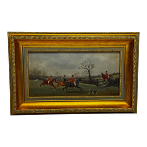 Victorian Oil Painting C1880 Full Cry (The Berkeley Hunt) by Charles Faulkner