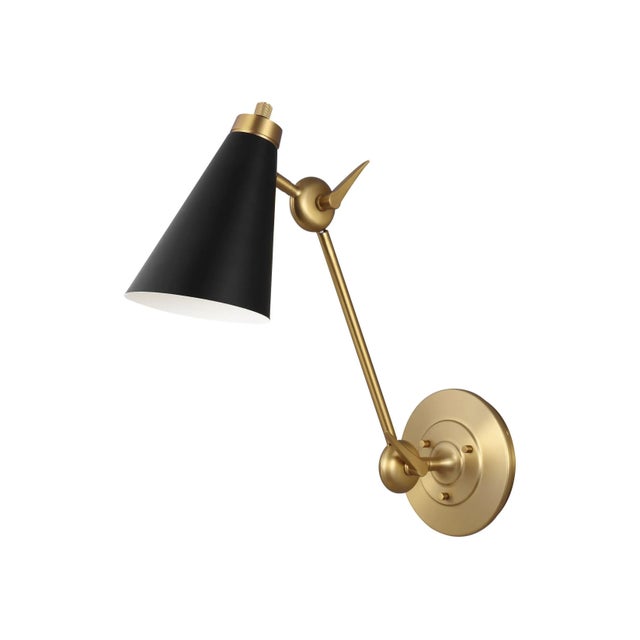 Thomas O'Brien by Visual Comfort Studio Signoret Library Sconce, Burnished Brass For Sale In Greenville, SC - Image 6 of 6