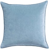 Image of Contemporary Velvet Baby Blue Pillow Cover For Sale