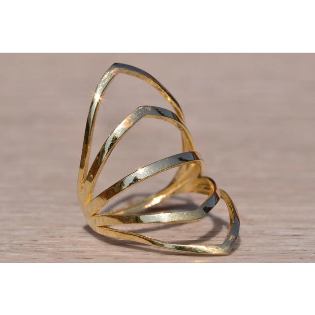 Gold The School Lane: Yellow Gold Cocktail Statement Ring For Sale - Image 8 of 11