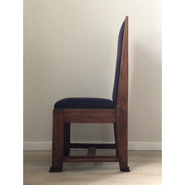 Set of 4 Art Deco Haagse School Dining Chair Frits Spanjaard 1930s For Sale - Image 10 of 12