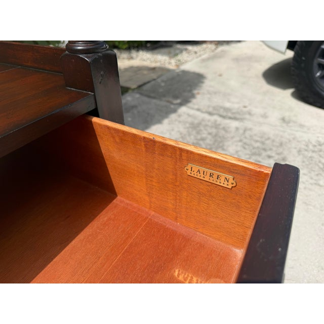 Wood Vintage Ralph Lauren Mahogany Two Tier Server - 1 For Sale - Image 7 of 12