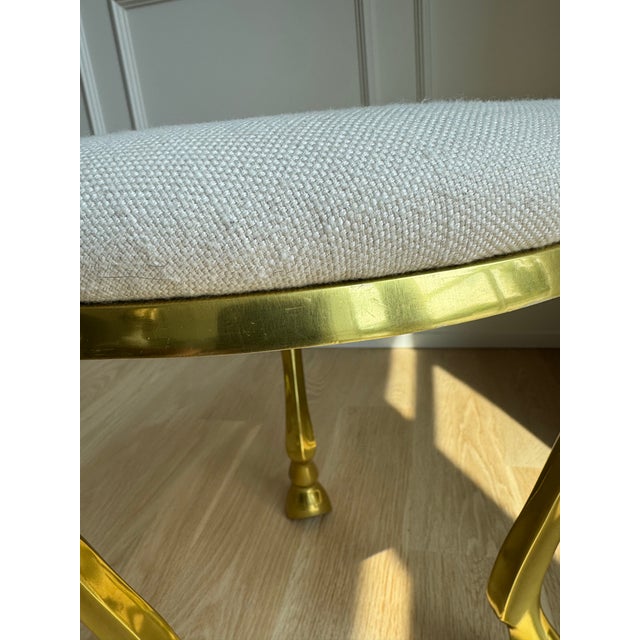 Brass Pair of Vintage Gallop Sculptural Brass Stools / Ottomans by Ayush Kasliwal for Cb2– Cast Aluminum Equine Form, Archived Design For Sale - Image 8 of 11