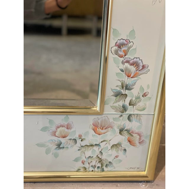 Glass Vintage LaBarge Chinoiserie Mirror For Sale - Image 7 of 12
