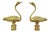 Pair of Polished Brass Swan Lamp Finials Birds For Sale