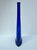 Mid-Century Modern Vintage Cobalt Blue Flattened Glass Bottle Vase 19 Inch For Sale - Image 3 of 9