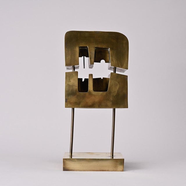 Mid-Century Modern Lyse Oudoire, Brass Sculpture, 1970s, Brass For Sale - Image 3 of 14