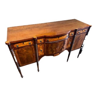 Very Fine Early 19th Center Portsmouth, Nh Federal Inlaid Sideboard For Sale