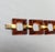 Mid-Century Modern Vintage 1970s Signed Crown Trifari Goldtone & Amber Lucite Link Bracelet For Sale - Image 3 of 7
