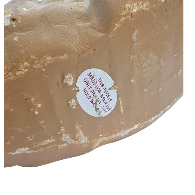 Vintage Ceramic Long-Haired Bunny Rabbit Figurine – Brown Lop Ear 15 Inch For Sale - Image 13 of 13