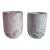 Vintage Bybee Pottery Marbled Hand-Thrown Ceramic Cups / Tumblers - Pair (Pink & Sage Green) For Sale