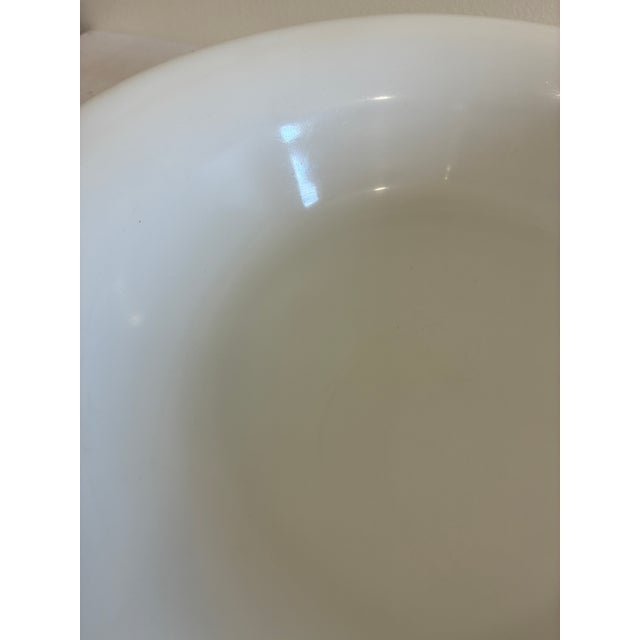Mid-Century Modern Vintage 1951 Corning White Milk Glass Serving Bowl, Dated Usa Mark For Sale - Image 3 of 8