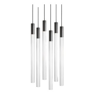 Black Plexi Lamps by Angelo Mangiarotti for Karakter, Set of 6 For Sale