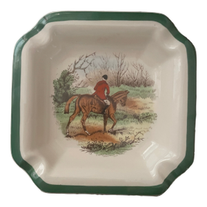 Spode English Equestrian “Homeward” Trinket or Ash Tray