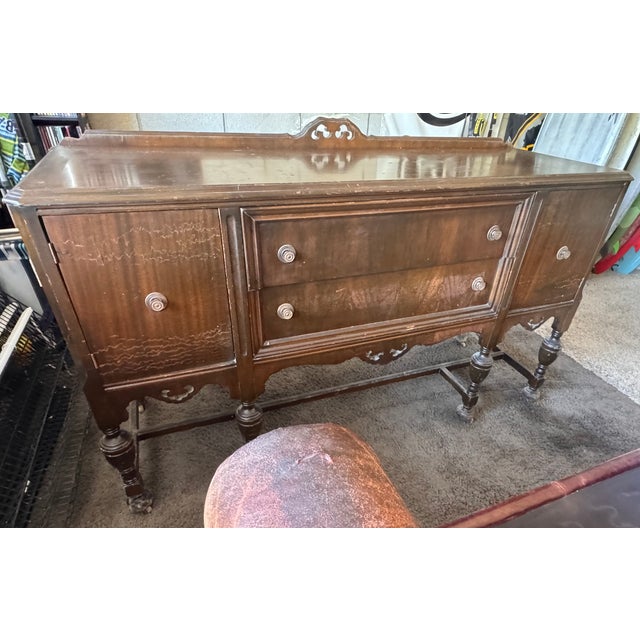 This has been in my wife’s family for over 125 years. We have been told it is crotched mahogany, dating back to late...