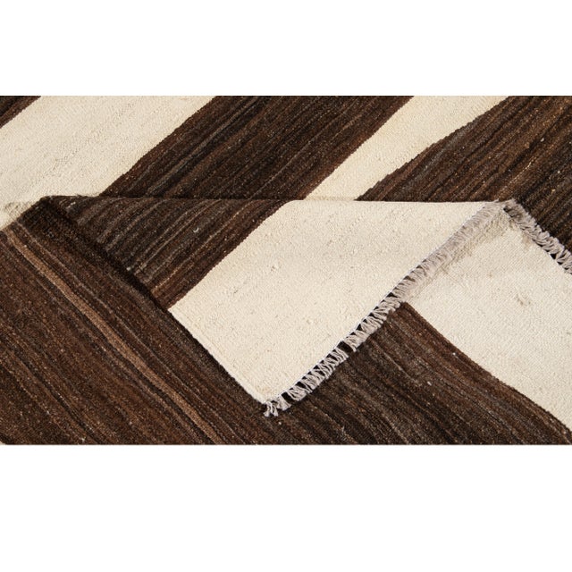 Modern 21st Century 10'x14' Modern Kilim Wool Rug For Sale - Image 3 of 13