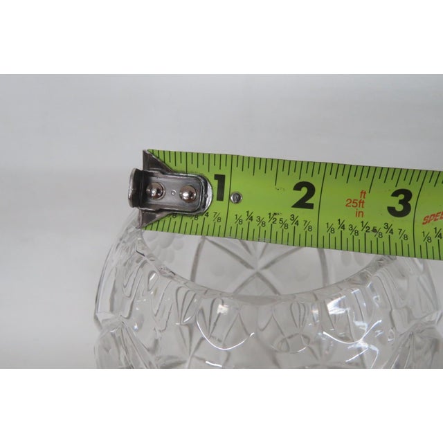 Lead Cut Crystal Lidded Candy Cookie Jar With Diamond Cut Lattice Pattern 4937b For Sale - Image 12 of 13