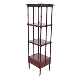 Georgian Style Mahogany Whatnot Bookcase, 1890s For Sale