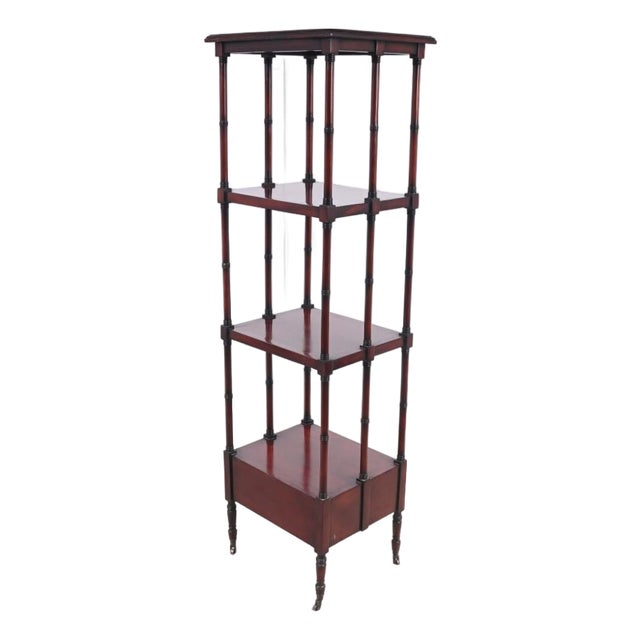 Georgian Style Mahogany Whatnot Bookcase, 1890s For Sale