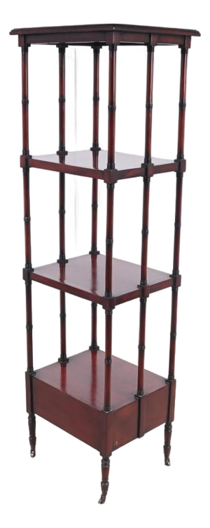 Georgian Style Mahogany Whatnot Bookcase, 1890s
