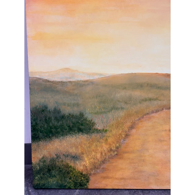 Yellow Ruth Parson Golden Hour Landscape Painting For Sale - Image 8 of 12