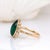 2020s Statement 5cts Zambian Emerald Ring With Natural Diamonds: 14k Solid Yellow Gold For Sale - Image 5 of 7